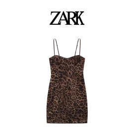 ZARK 欧美新款动物纹印花胸衣式连衣裙 跨境外贸女装批发 5039407