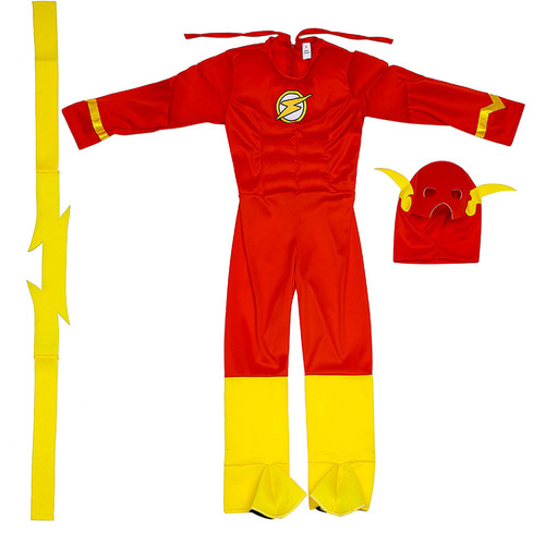Cross-border exclusive Children's Flash cosplay costume Halloween party dress for boys, anime hero character