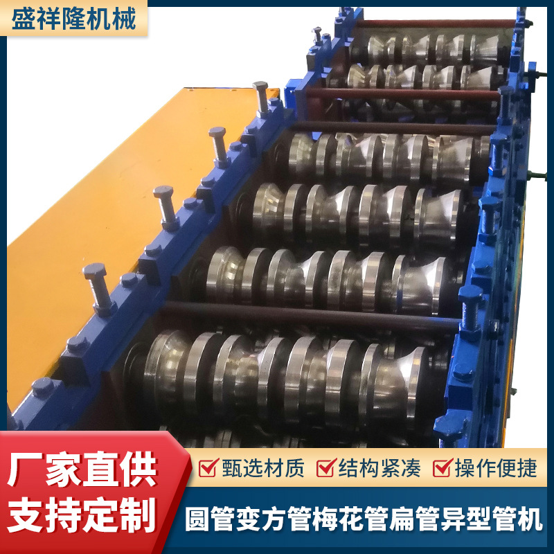 管材辊压成型设备 圆管变方管梅花管扁管异型管机 钢管压管冷弯机