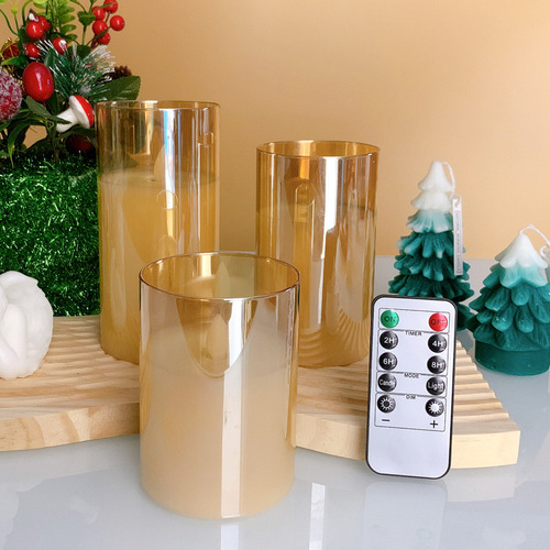 LED Electronic Candle Glass Swing Shaking Candle Birthday Love Seeking Guide Candle Confession Candle Surprise Proposal Candle