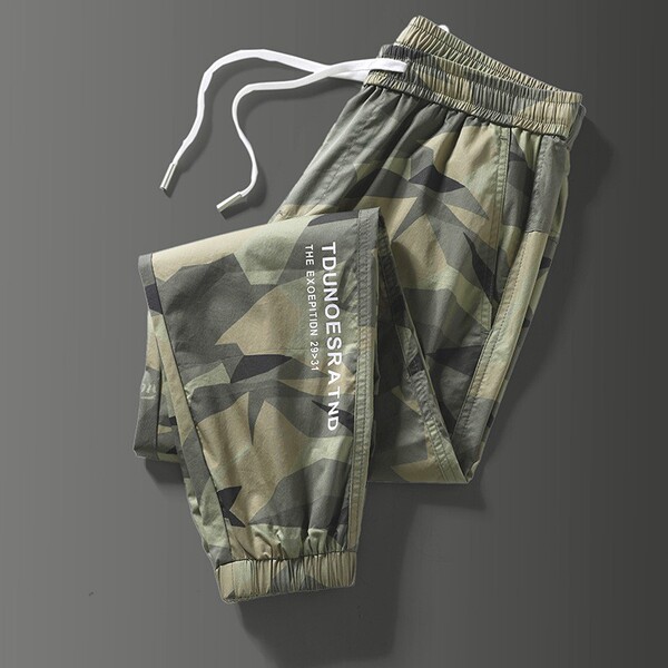 Men's camouflage summer wear-resistant breathable quick dry trousers