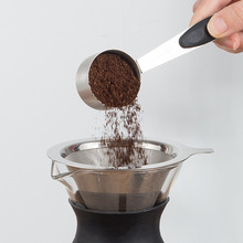 不锈钢咖啡量勺 烘焙咖啡豆奶粉定量勺 刻度计量勺30ml毫升克数勺