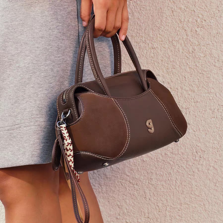 구량 지지 KUNOGIGI 야구 보스턴 가방 중간 디자인 가방 여성 핸드백 크로스 바디 백 새로운