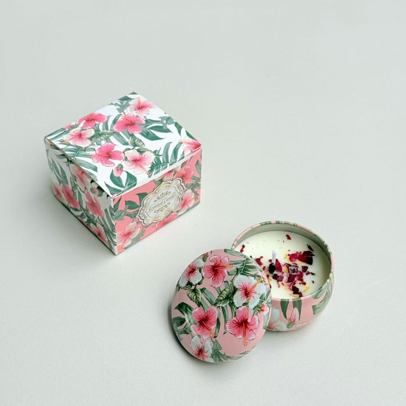 ¿Cara de soja transfronteriza con cera seca de flores? Regalos de cumpleaños de boda flores de flores de vela aromática