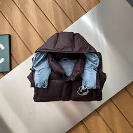 断码特价正确秋冬二合一可拆卸衣袖羽绒服情侣刺绣logo羽绒马甲外