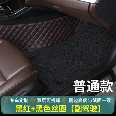 Modelə uyğun ayaqaltı – floor mat, driver's cabin mat - black-and-red-black-silk-loop-passenger-side