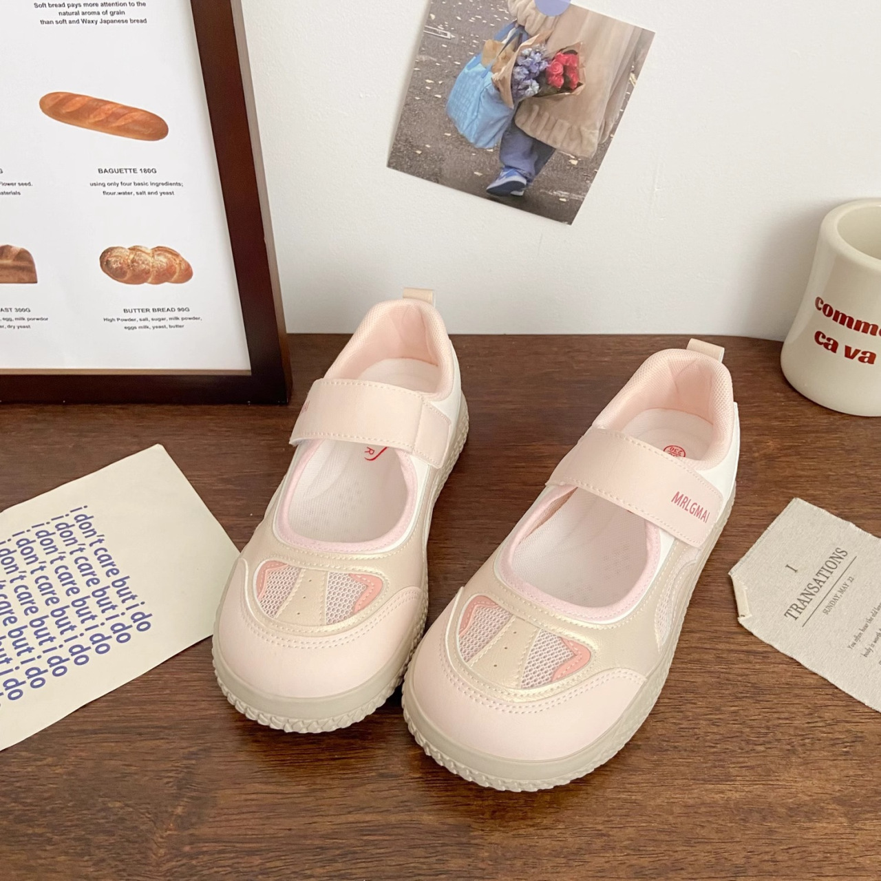 Roman Velcro Zapatos Marijin mujeres otoño 2025 nuevos zapatos casuales mallas transpirables zapatos deportivos blancos