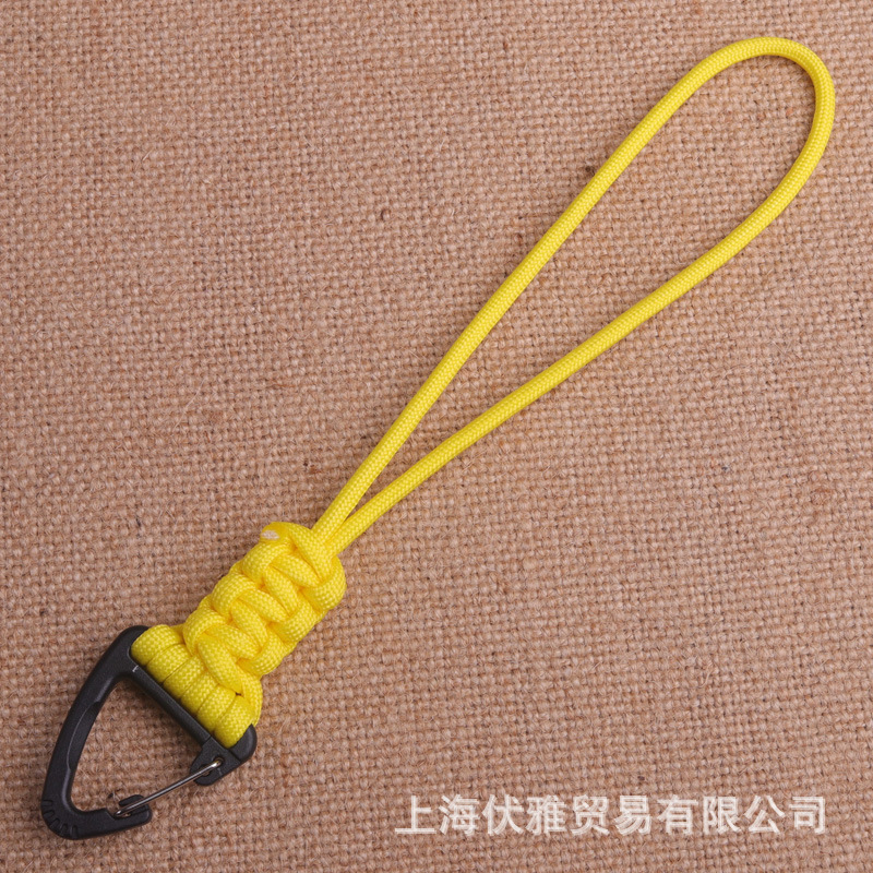 Cuerda de paraguas de siete núcleos hecha a mano Hebilla de triángulo Cuerda de mano Llavero Cuerda de linterna Cuerda anti-caída Cuerda cuchillo colgante Y020