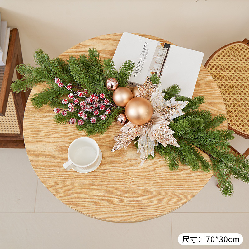 純粋なPEクリスマス藤条牛角クリスマス装飾品暖炉階段飾りクリスマス藤条シミュレーション装飾品|undefined