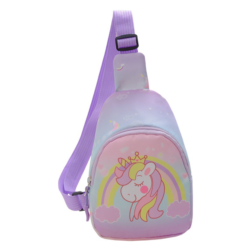 Factory wholesale children's chest bag cartoon nylon snack bag 2023 new boys and girls shoulder slung small bag