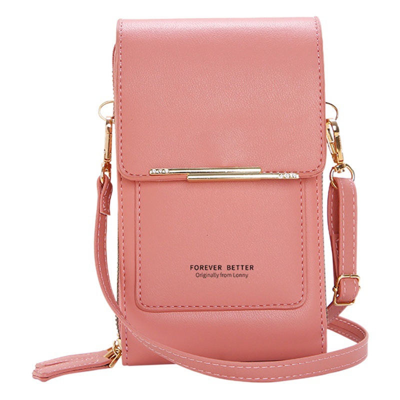 Bolsa de teléfono móvil de pantalla táctil hembra pequeño crossbody lindo pequeño bolso de moda clave moneda bolsillo Vertical