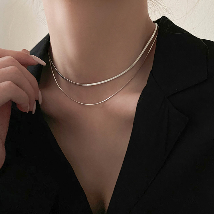 22g Weight Necklace Classification Hip-hop Simple Style Geometric Titanium Steel Polishing Chain Necklace