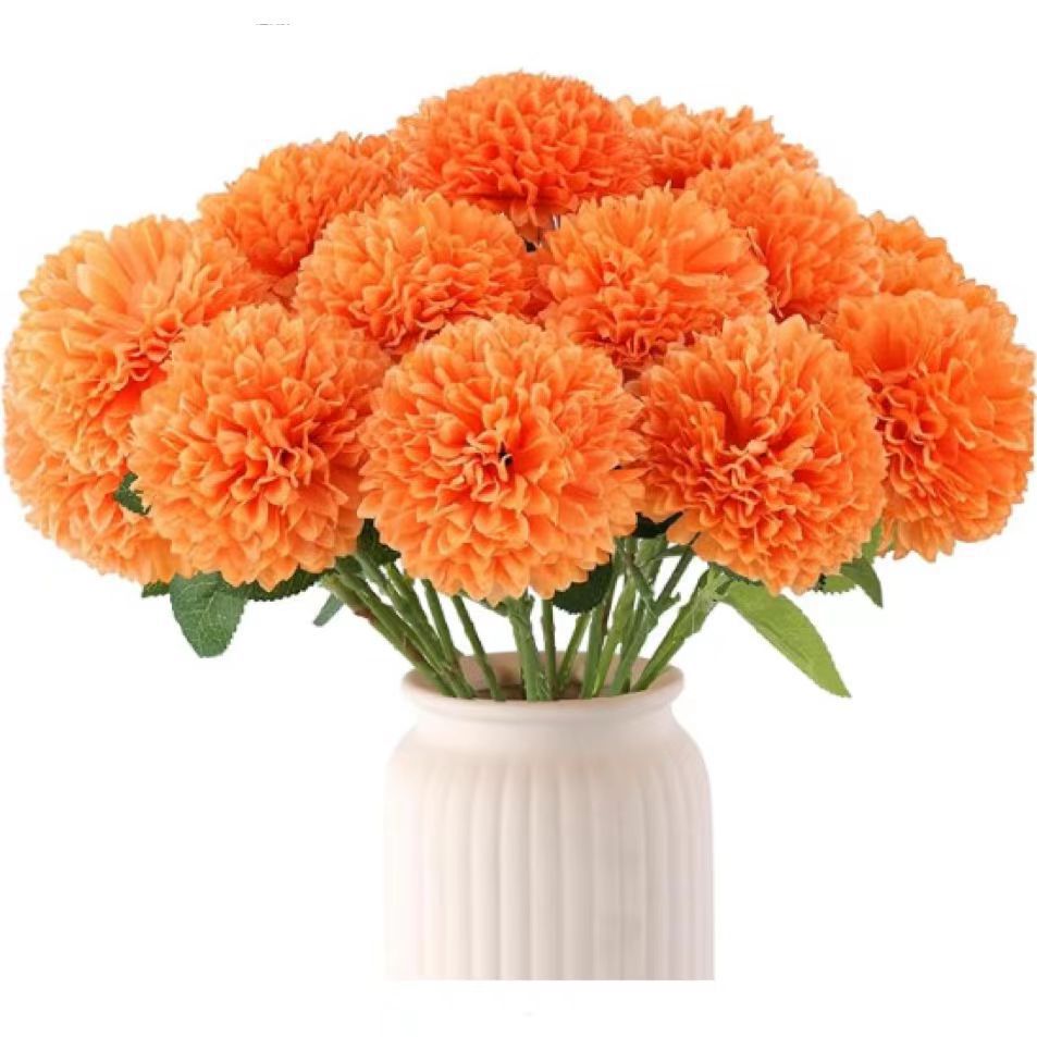 Cross-Border Popular Artificial Fake Flower Chrysanthemum Ball Hydrangea Home Kitchen Garden Office Cafe Decoration Wedding