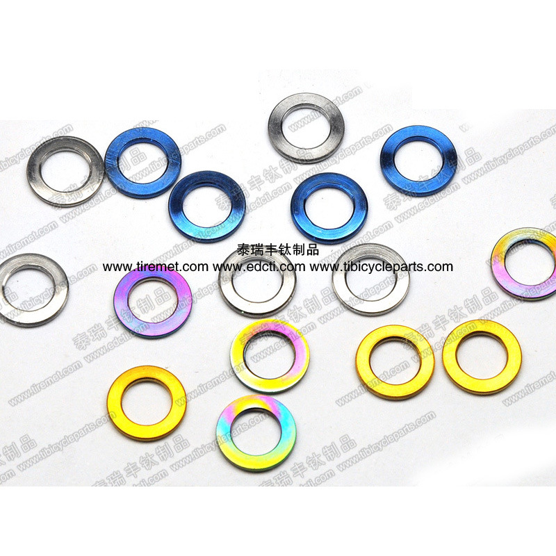 チタン合金フラットガスケットm5/m6マウンテンバイク道路tc4カラーチタンガスケットチタンマットチタンワッシャー