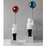 简约现代卡通气球男孩儿童房装饰样板间酒店入户玄关酒柜树脂摆件