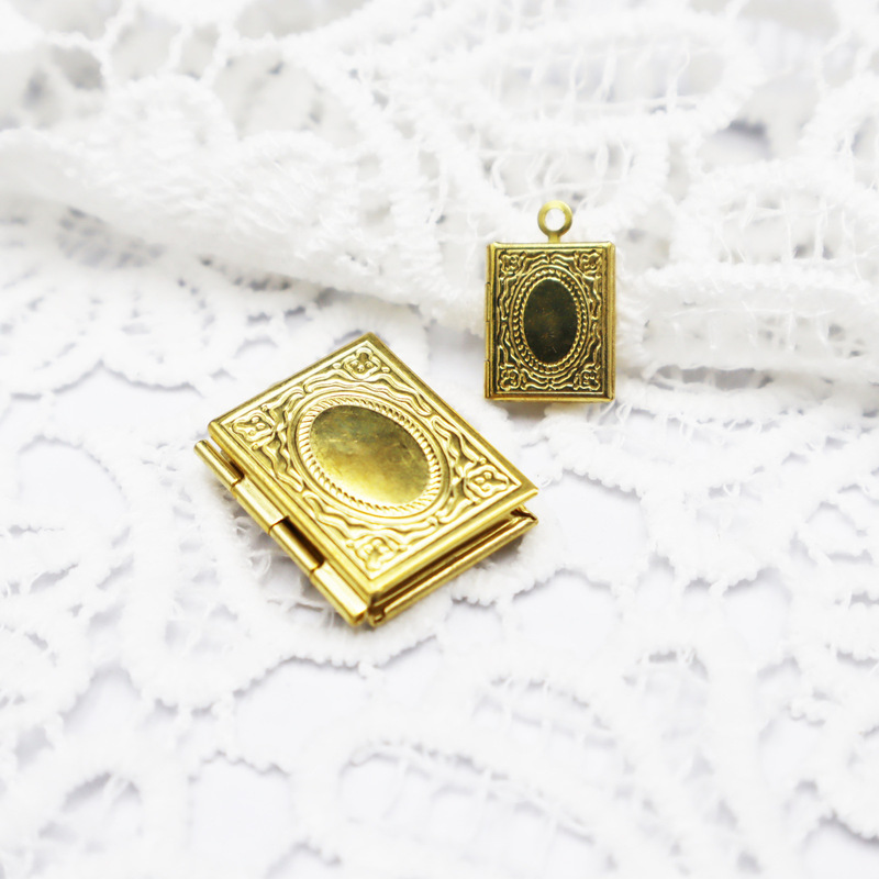 Book Box Pendant Necklace Pendant Memory Box Pendant Sweater Chain Pendant Book Box Pendant Necklace Pendant Memory Box Pendant Sweater Chain Pendant