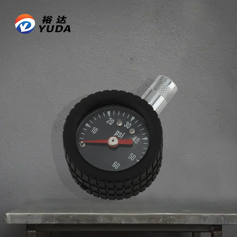 Yuda высокоточный автомобильный манометр для шин, механический указатель, мини-манометр из нержавеющей стали, металлический манометр для измерения давления воздуха