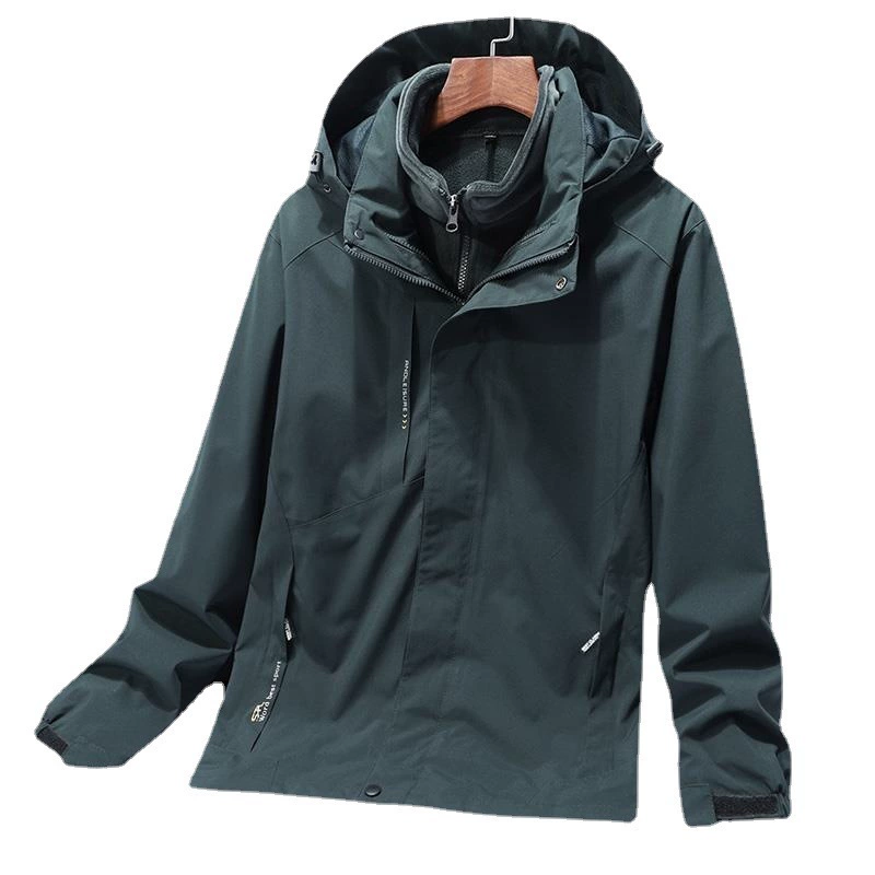 [Горящая] Штурмовая одежда на открытом воздухе Штурмовая одежда для пары Съемная штурмовая одежда Мужская ветровка «Три в одном» из двух частей