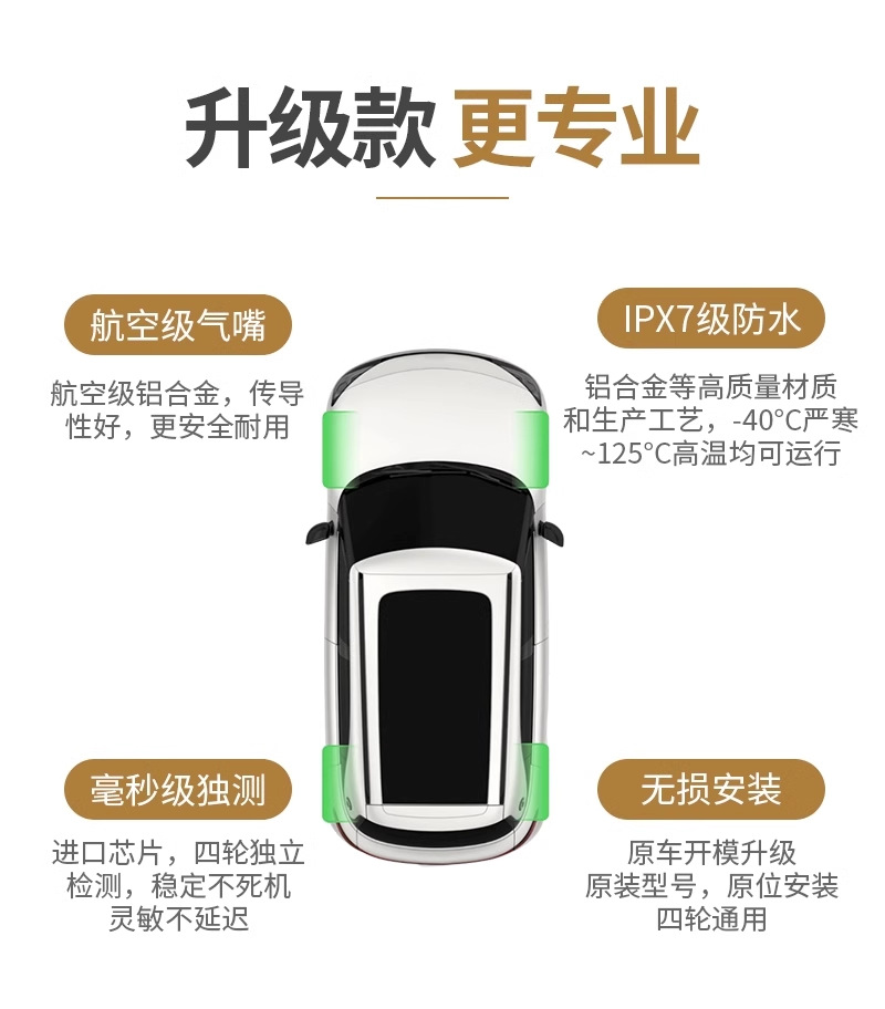 Car Tire Pressure Monitors Are Suitable for All Tesla Models and Feature Built-In High-Precision Tire Pressure Monitoring Sensors
