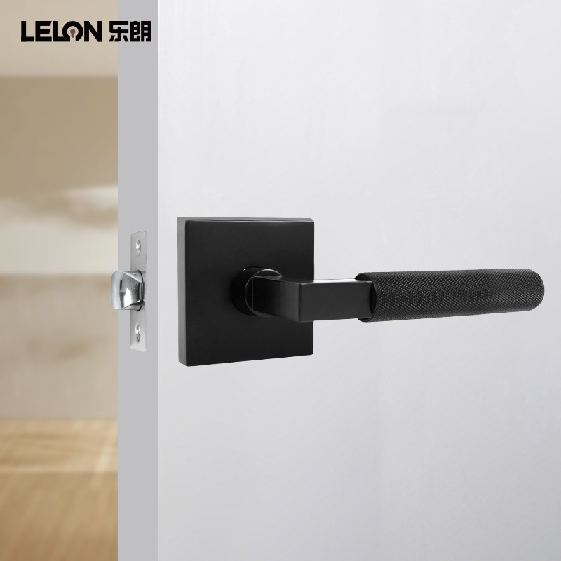 Exportación personalizada estándar de tres barras cerradura sin llave cerradura de puerta cuadrada maneja de puerta de ruleta cerradura de acceso privado baño