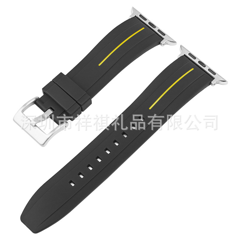 现货批发适用苹果手表678代iwatch45智能手表橡胶TPU防水弧形表带详情11