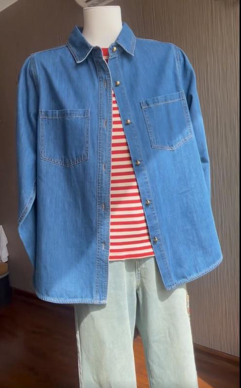 Solid Color Pattern Wholesale Women's Casual Vintage Style Solid Color Long Sleeve Pocket Blouses