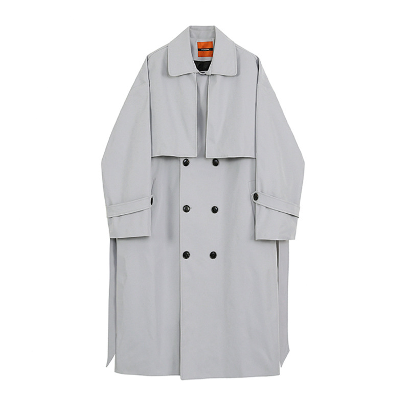 MYQ otoño nuevo estilo coreano windbreaker hombres de media longitud capa casual moda guapo suelto abrigo hombres