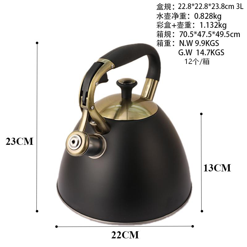 国境を越えたステンレス製ケトル卸売、高級感のある笛吹きケトル、家庭用笛吹きケトル、ホイッスルケトル