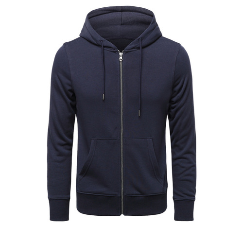 2024 Fleece-lined, Loose, Casual Sweatshirt Cardigan with Zipper and Hood—New Arrival Men’s Sportswear—In Stock, Wholesale