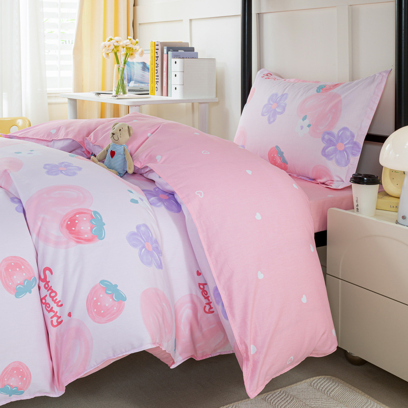 Nuevo conjunto de tres piezas de algodón para estudiantes dormitorios de seis piezas de algodón para estudiantes dormitorios de cama al por mayor