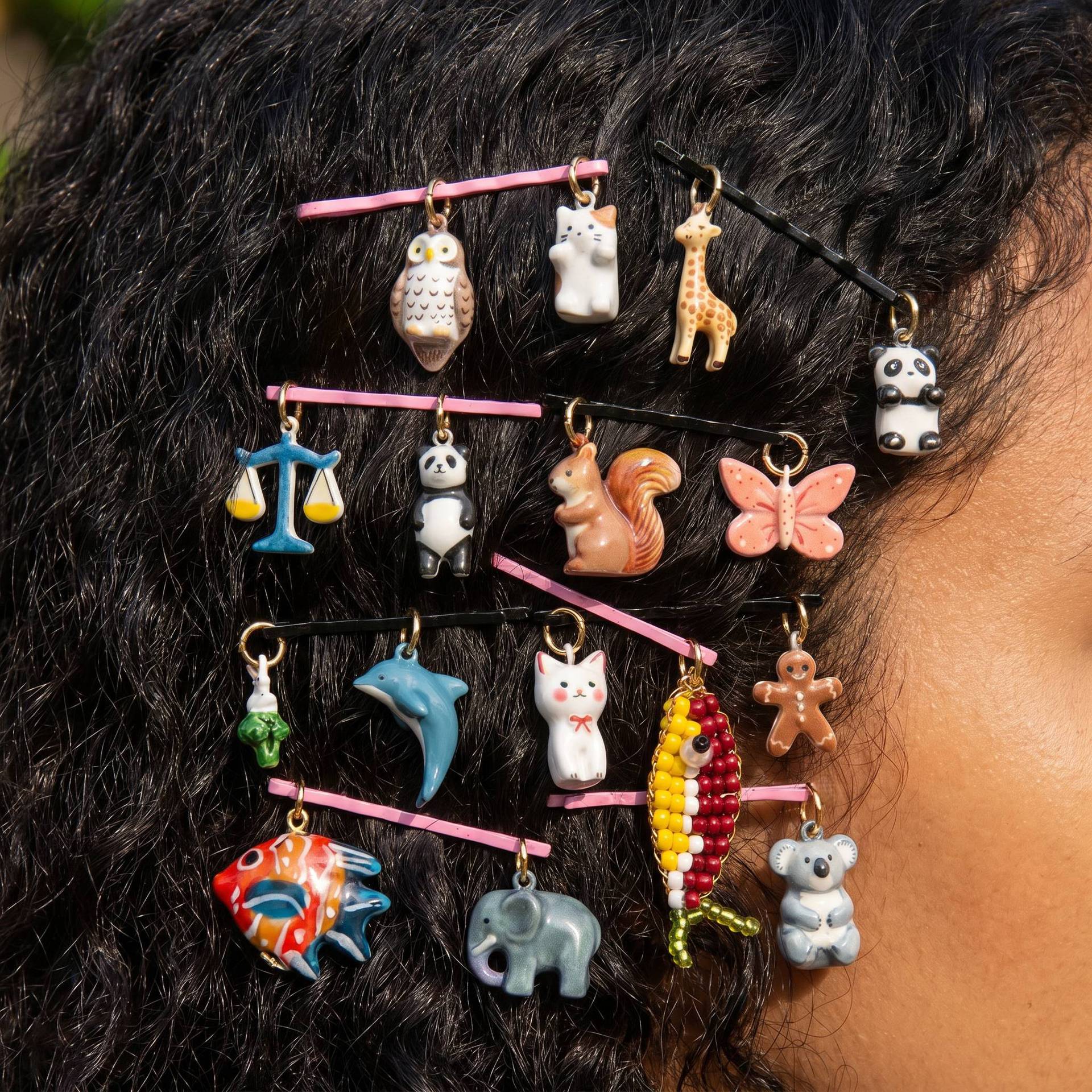 Elefantes de plátano de Europa y Estados Unidos explotadores transfronterizos spot animal mundo pequeño pez panda cachorro mariposa adornos de cobre lindos collar DIY