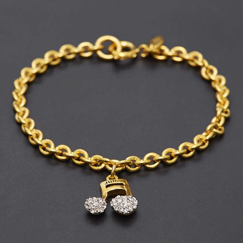 Women's Trendy Niche Design Fashion All-match Diamond Love Note Bracelet Personalized Simple Round Brand Crown Student Jewelry