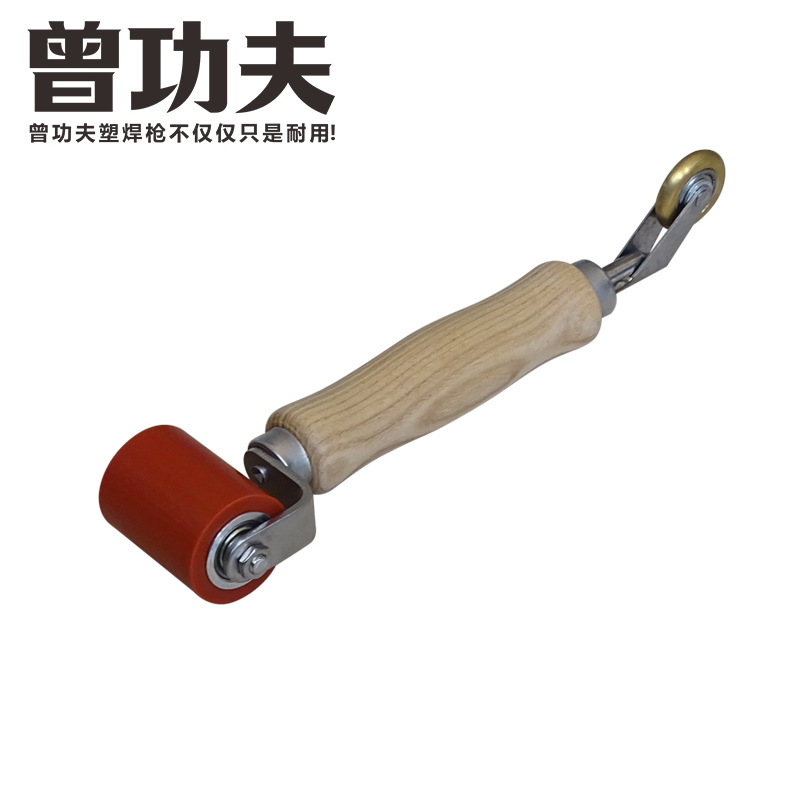 Rollo de presión resistente a altas temperaturas de mano, película impermeable de PVC, rodillo de latón de silicona de teflón, accesorios de pistola de soldadura de plástico, gancho de mango de madera