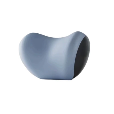 Car Cushion Driving Lumbar Headrest - blue-headrest-quiet-surface-without-logo