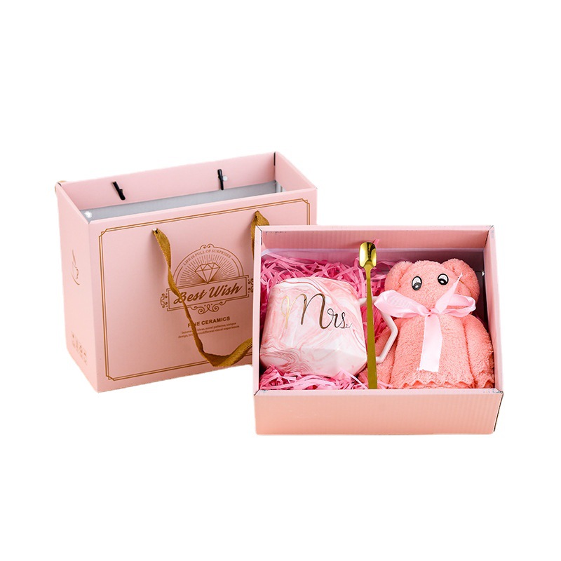 Grupo de la empresa de construcción de regalo de banquete de 100 días taza de regalo de cumpleaños de los niños pequeño regalo de boda caja de regalo al por mayor