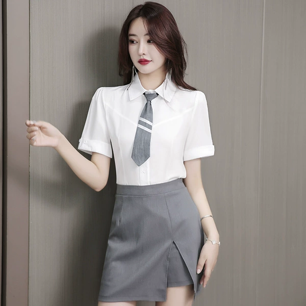 Gray tie single top