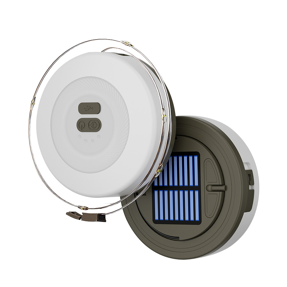 Transfronterizo nueva lámpara de campamento al aire libre energía solar almacenable lámpara de cadena de tienda de campaña atmósfera de luz de cortina de luz larga duración de la cinta de medición