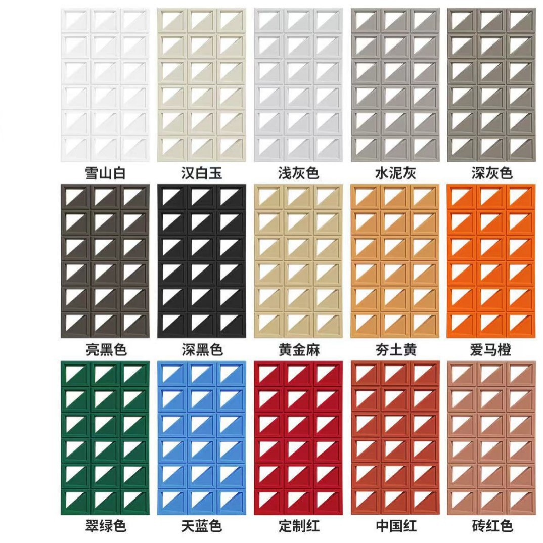 Pu componente de cemento ladrillo rojo neto jiugongge hueco arte pared modelado partición luz cemento hueco ladrillo tablero decorativo