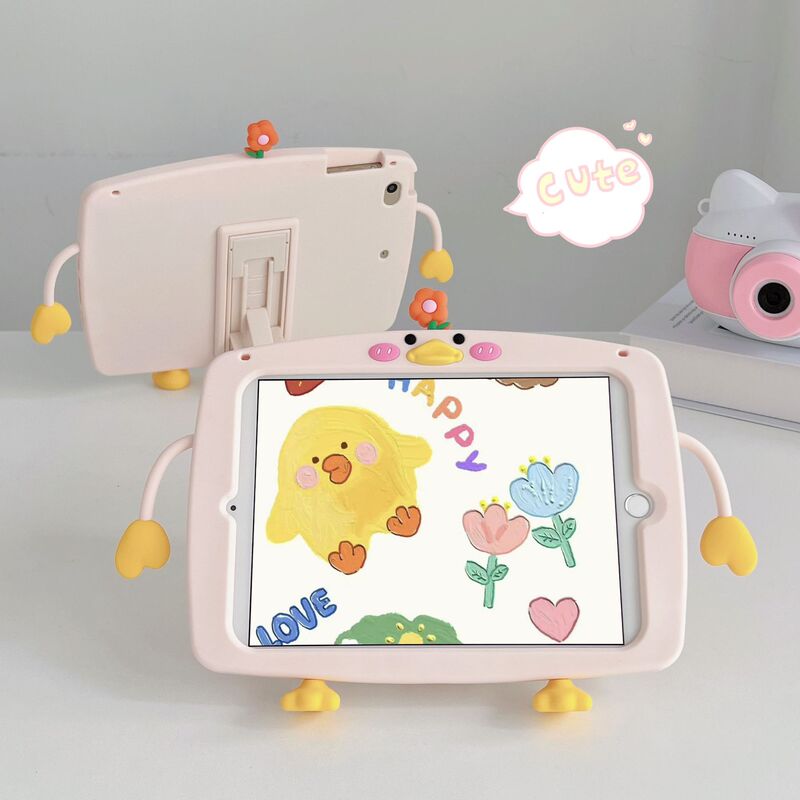 Three-dimensional chicken ipad mini123 flat protective cover 10.2 bracket ipad5 silicone air4 application Three-dimensional chicken ipad mini123 flat protective cover 10.2 bracket ipad5 silicone air4 application