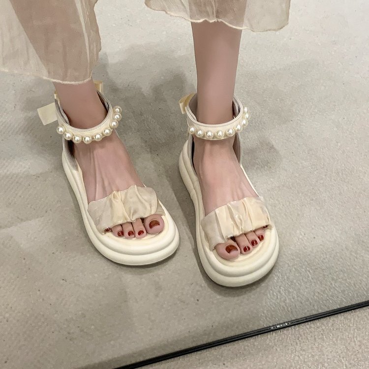 Sandalias francesas para mujer verano 2025 nuevo estilo rojo estilo caliente ligero y de alto valor moda sandalias de todo fósforo para mujer con falda
