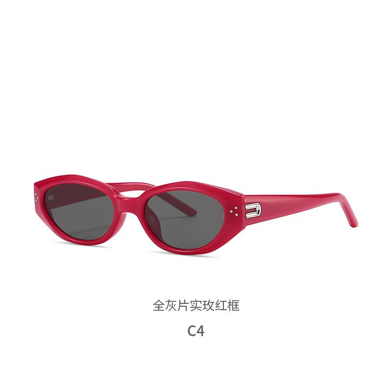 9093-C4/올 그레이 솔리드 로즈 레드 프레임