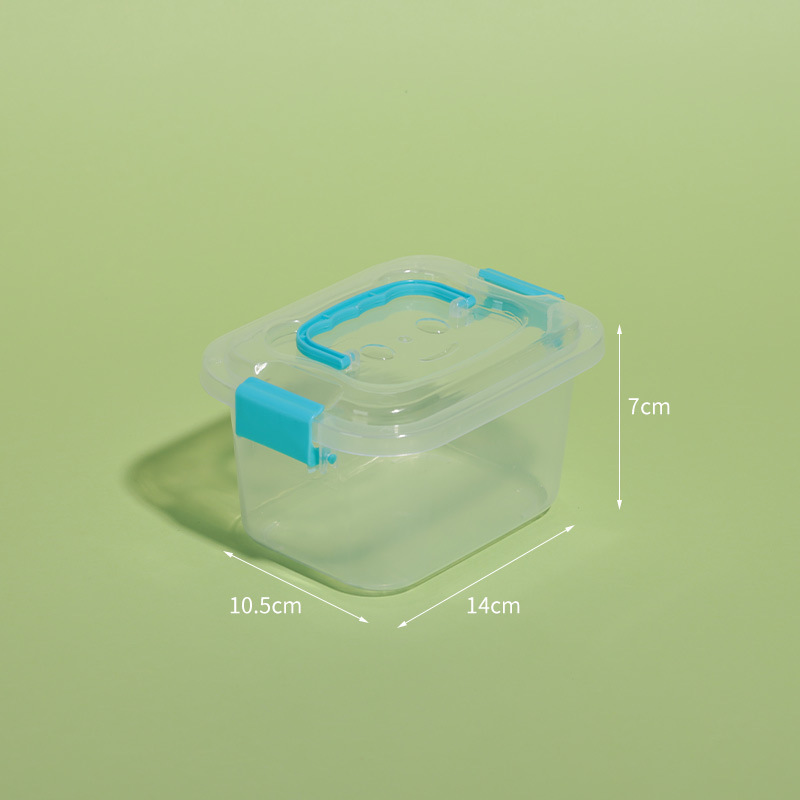 小型透明プラスチック手提げ収納ボックス積み木玩具雑品整理箱スナック収納ボックス部品箱|undefined