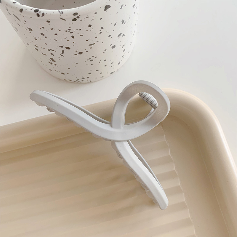 Pinza para el cabello de placa de color coreano ins Maillard, pinza para el cabello de color té con leche de otoño e invierno, pinza para el cabello grande de textura simple