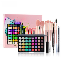 Cross-border Popfeel Makeup Set: Eyeshadow, Eyebrow Pencil, Mascara, Eyeliner – All-in-One Kit for Eyes and Face