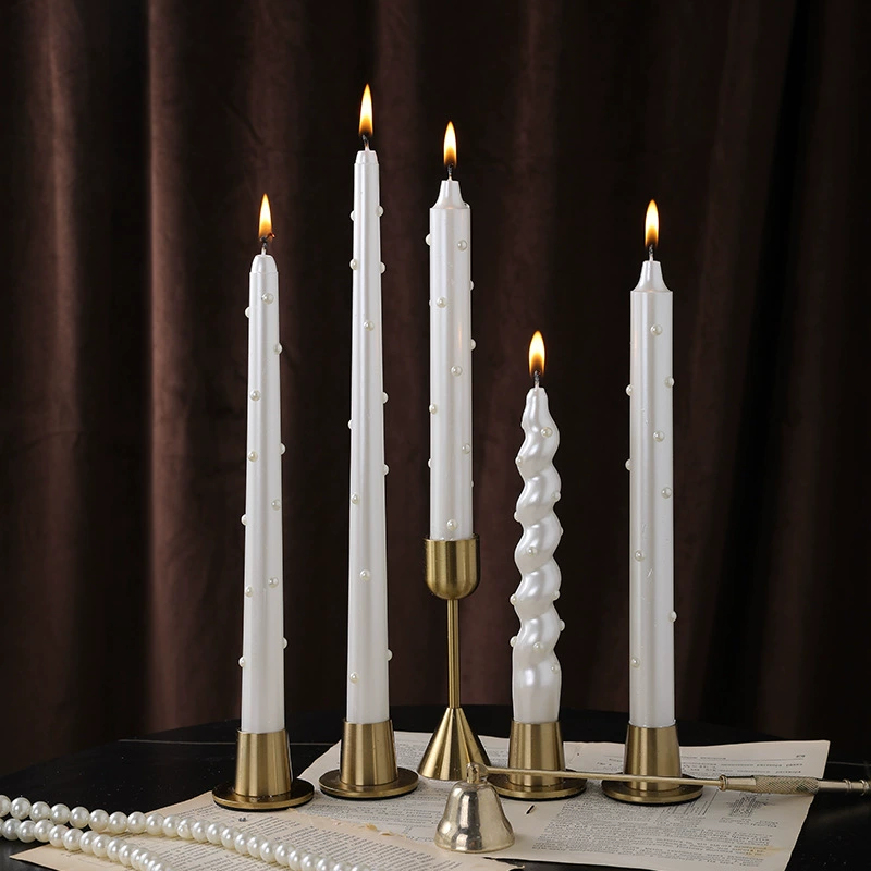 Перламутровая аромапод candle, тонкие taper 30 см, европейский стиль