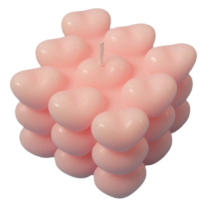 Nuevo Día de San Valentín amor cubo aromaterapia vela mano regalo creativo decoración del hogar fragancia vela de soja al por mayor