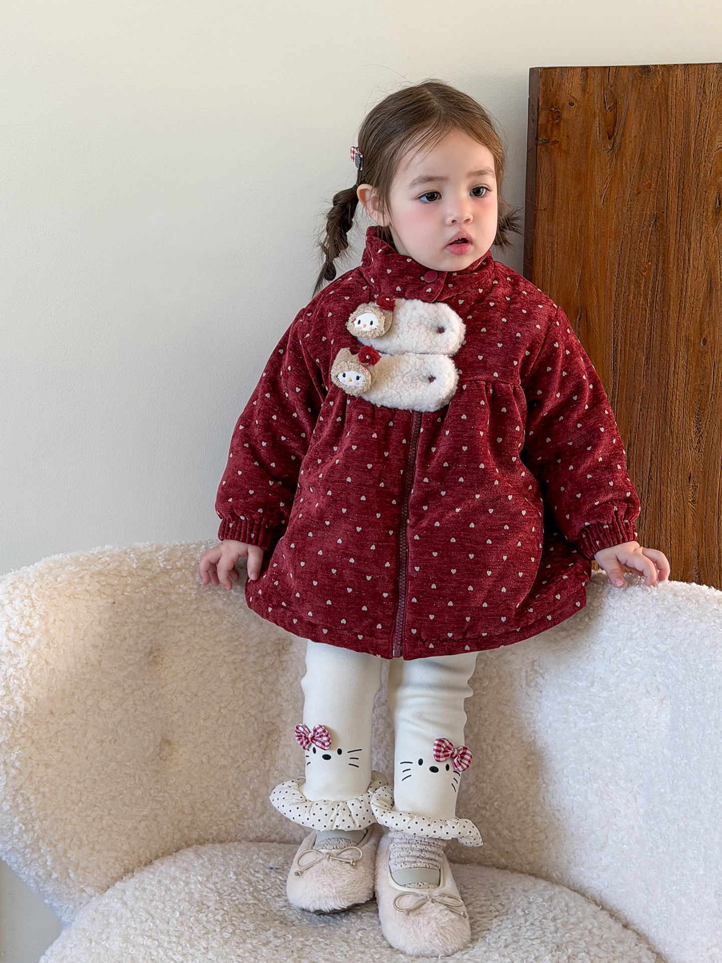 Ropa infantil de azúcar de pera, ropa de algodón para niñas, abrigo de invierno, ropa de algodón para niños, chaqueta de algodón para bebés calientes, ropa de bebé
