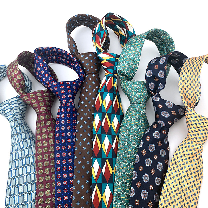 Manufacturers supply 2021 new fashion retro printing simulation silk fabric men's tie
