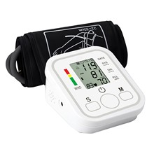 跨境电子血压计臂式家用血压测量仪智能俄语英文语音电子血压计