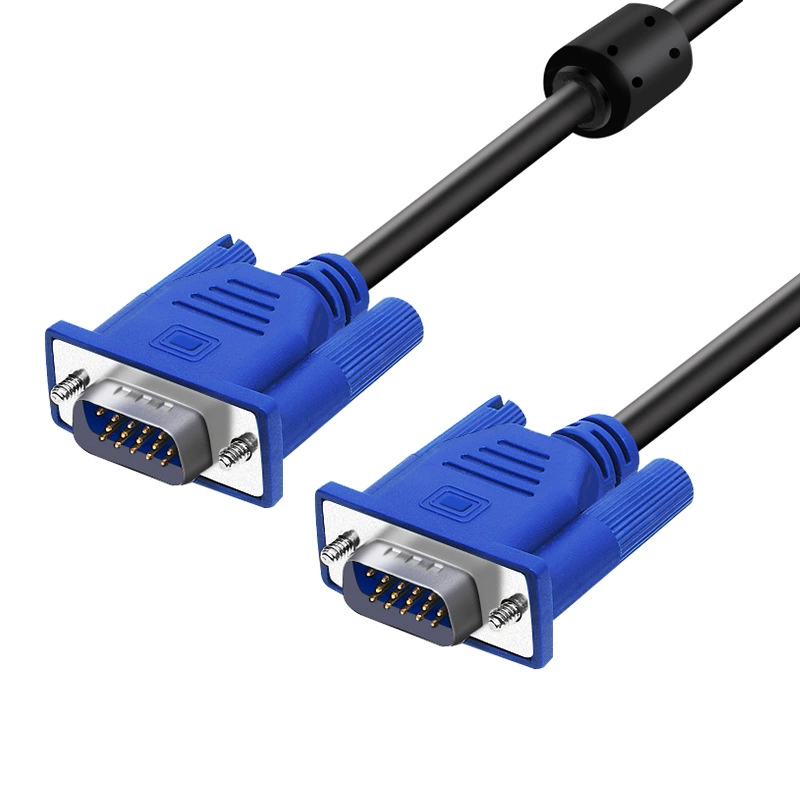 VGA кабель 15 игл двойной головкой 10 м оригинальный VGA кабель синий наконечник VGA кабель 3+2 соединительный кабель